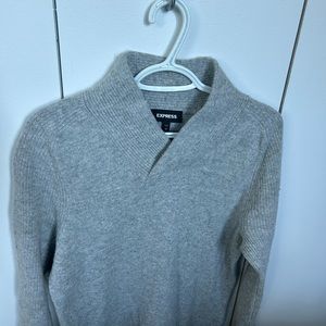 Mens large  Knit Shawl Collar Cotton Sweater